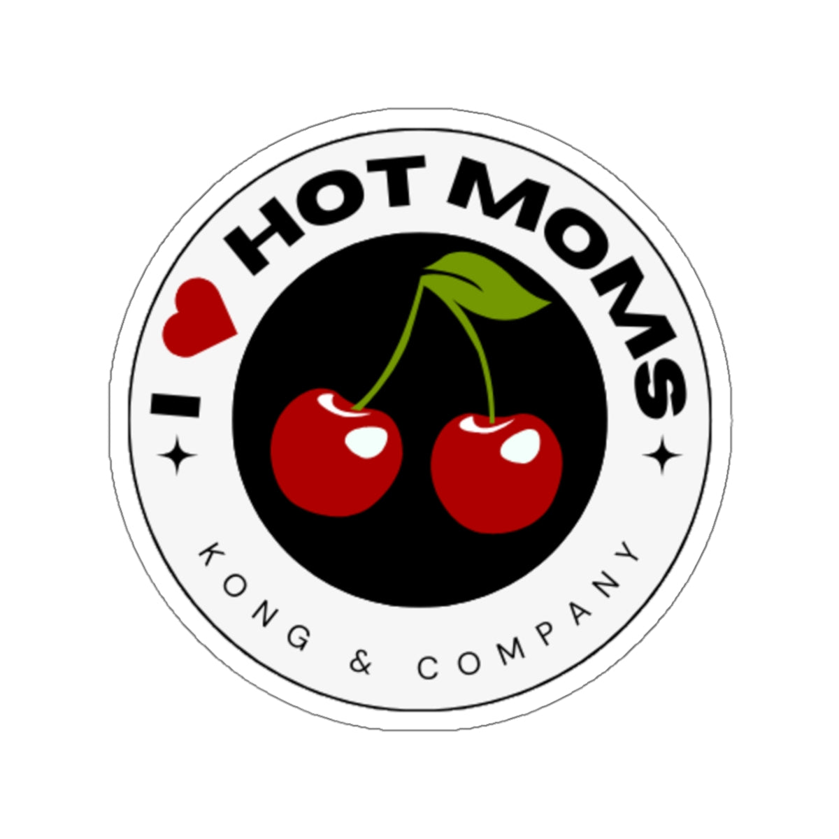 I <3 Hot Moms Sticker