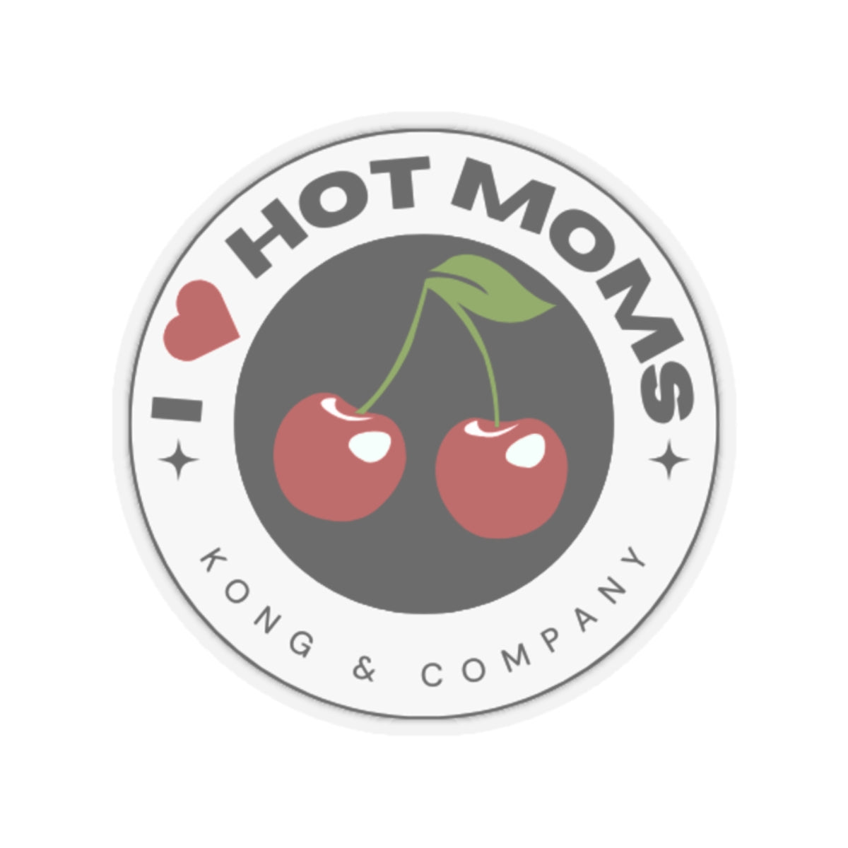 I <3 Hot Moms Sticker